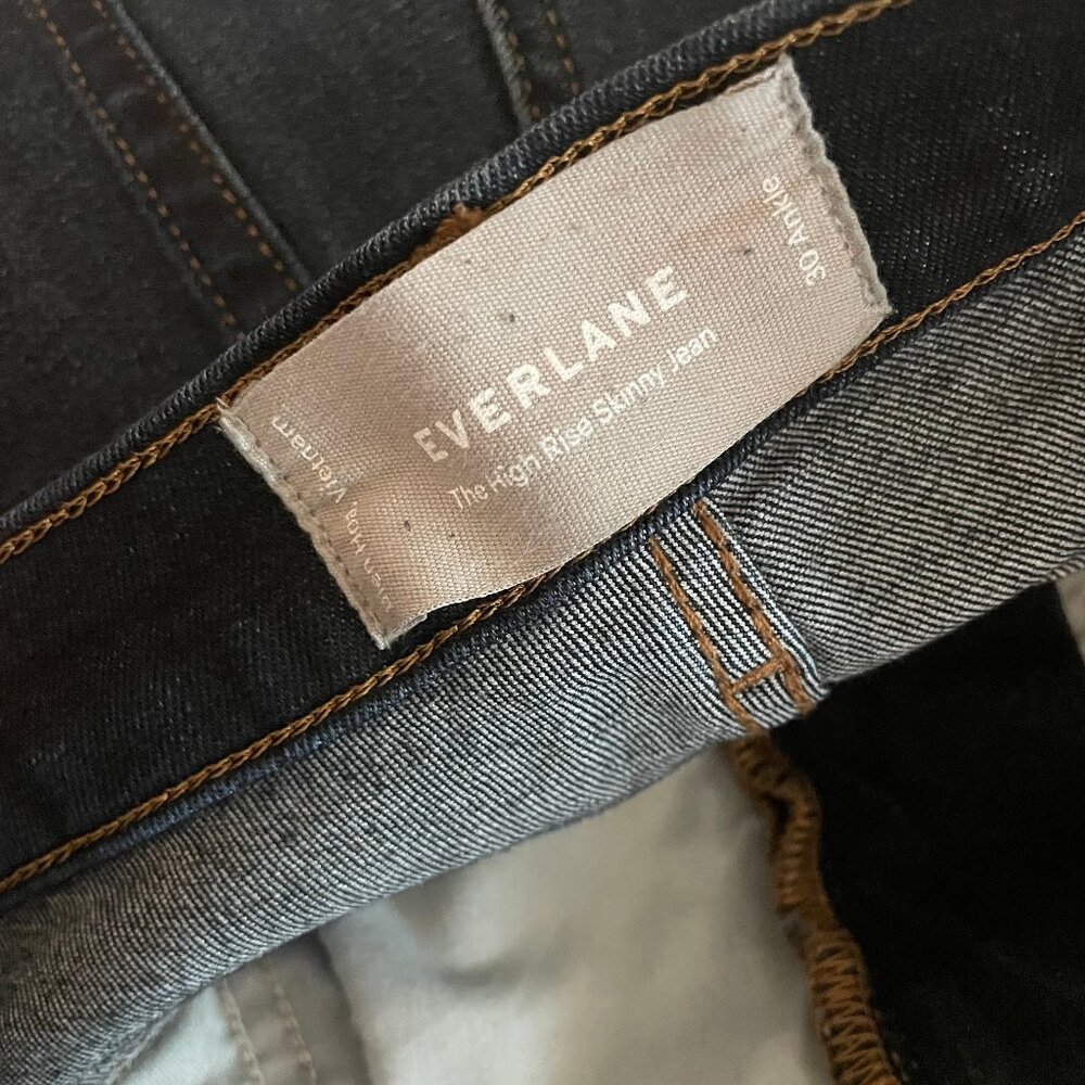 Everlane Authentic Stretch High-Rise Skinny Jean in Deep Indigo Size 30 - Picture 11 of 12
